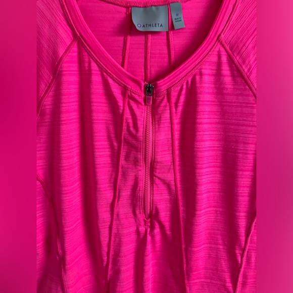 ATHLETA Neon Pink 1/4 Zip Top 🌴 - Picture 3 of 6
